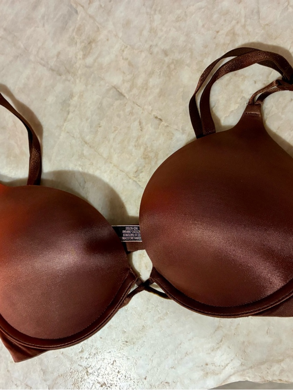 Victoria's Secret Brown Satin Push-Up Bra